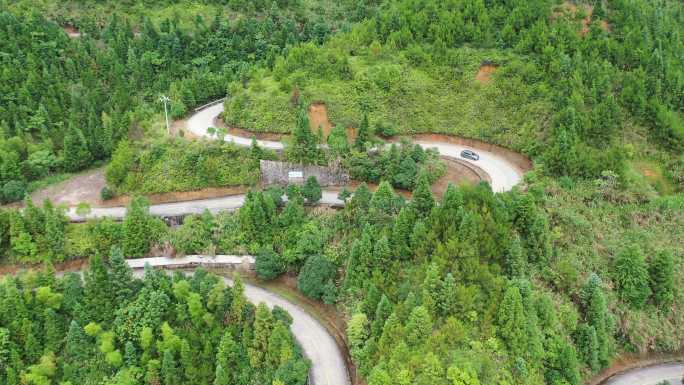 福建 德化 十八格盘山公路 山路 山村