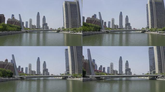 天津 保定桥航拍 天津海河