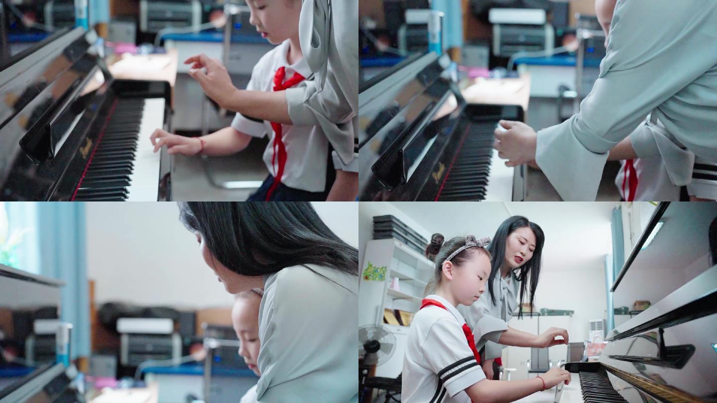 学钢琴弹钢琴的孩子