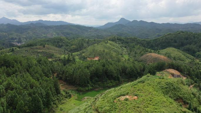 福建 德化 十八格盘山公路 山路 山村