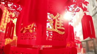 中国新年灯笼特写视频素材