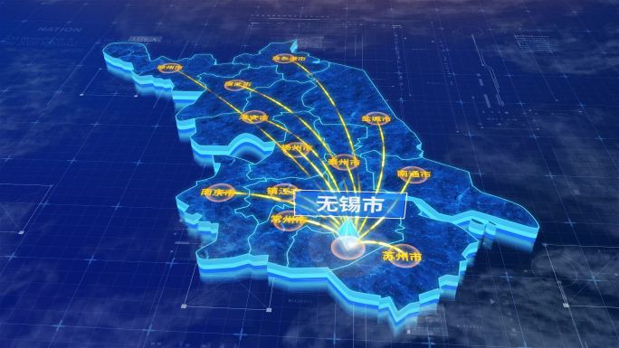 江苏无锡市辐射全省网络地图