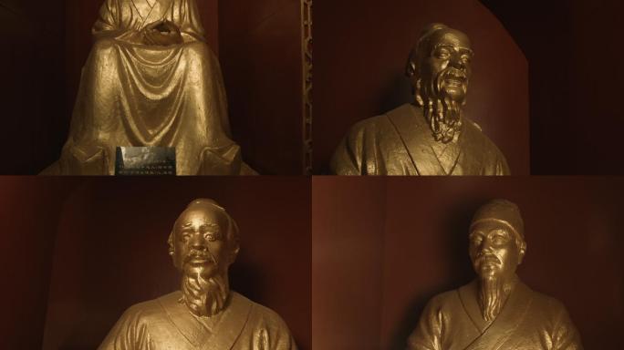 张仲景扁鹊、华佗、李时珍、孙思邈铜制雕像