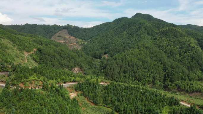 福建 德化 十八格盘山公路 山路 山村