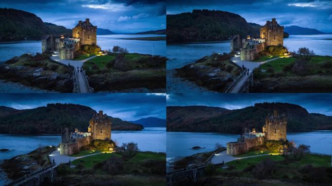 苏格兰艾琳·多南城堡-鸟瞰图