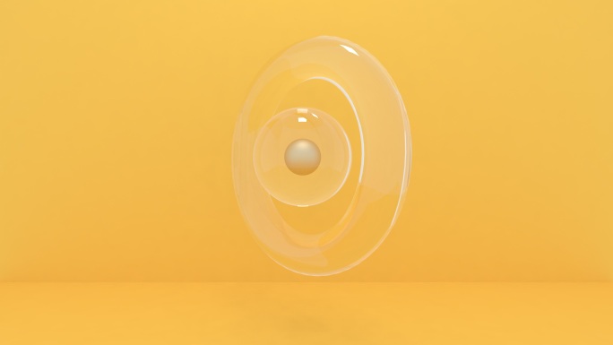 旋转圆环体3D水晶圆环动画设计三维水晶圆