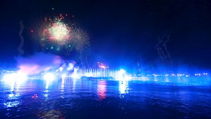 海洋公园 中心湖 表演 灯火秀