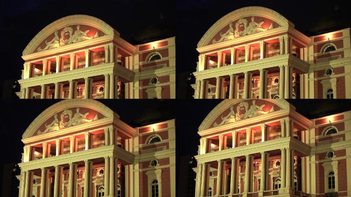 夜间亚马逊歌剧院（Teatro Amazonas）