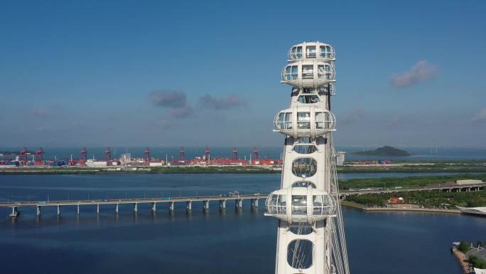 亚洲最大海景摩天轮：欢乐港湾湾区之眼特写
