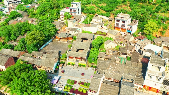 桂林 航拍 全州古村 建筑 红色文化