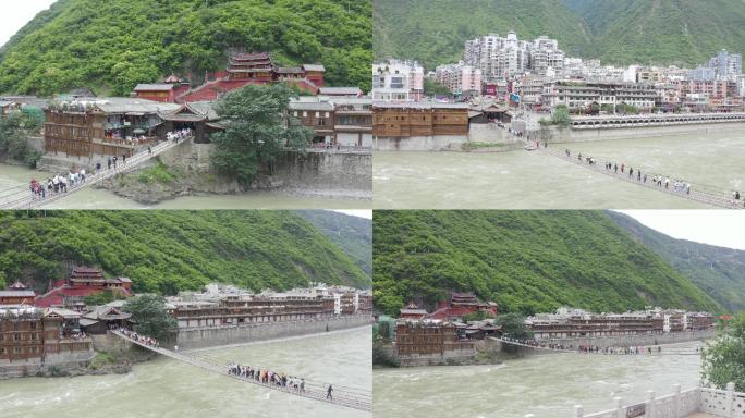 泸定县  泸定桥 甘孜藏族自治州 航拍