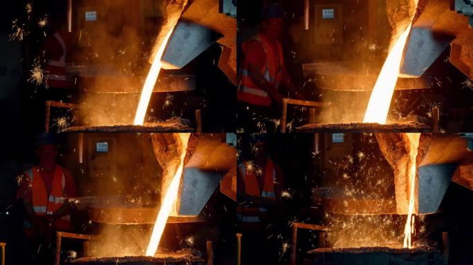 铸造厂钢包倾倒和浇注熔融金属