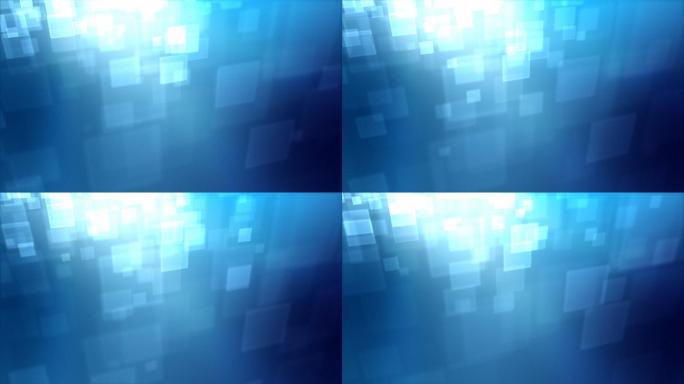 移动方形粒子环-蓝色（HD 1080）