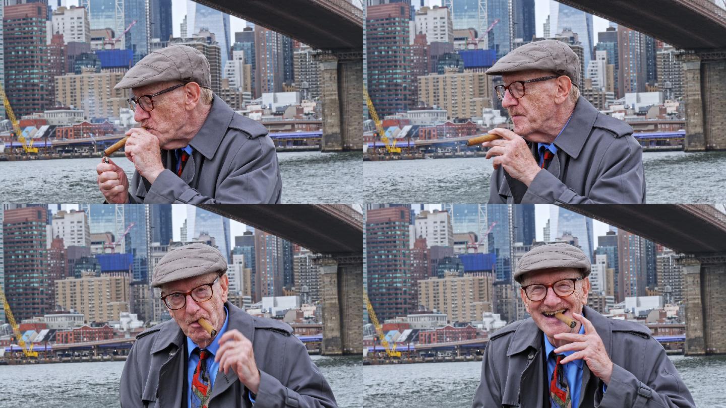 典型的纽约老人肖像