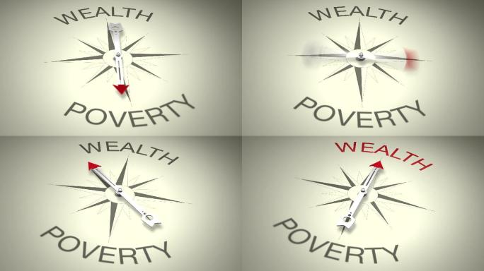 财富与贫困箭形指针