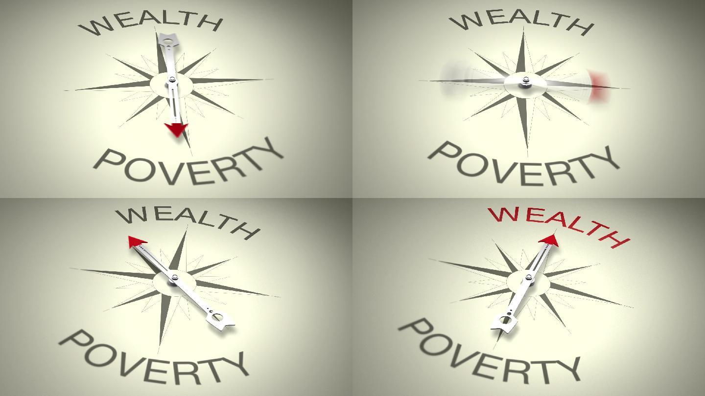 财富与贫困箭形指针