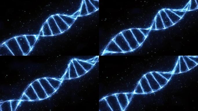 科技感蓝色基因链循环