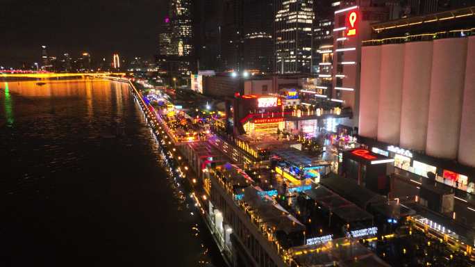 广州琶醍酒吧夜景灯光全貌