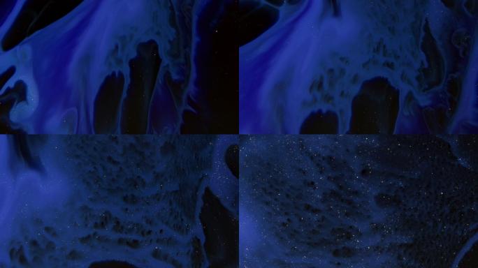 抽象蓝色流体运动虚拟