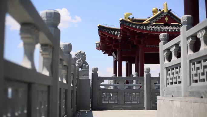 仿古建筑鸡冠山上鸡冠楼