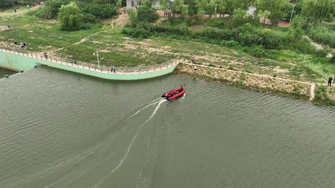 防汛应急演练消防救援水上营救洪水抗洪抢险