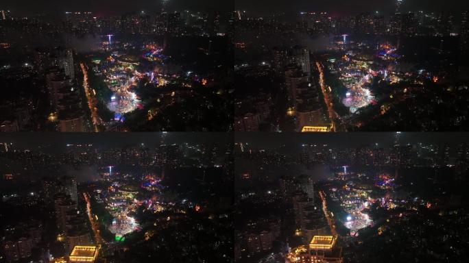 【正版4K素材】深圳世界之窗烟花航拍