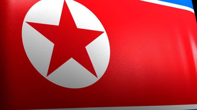 朝鲜国旗特写