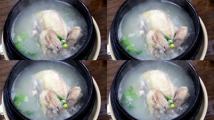韩国人参鸡汤食品食材美食