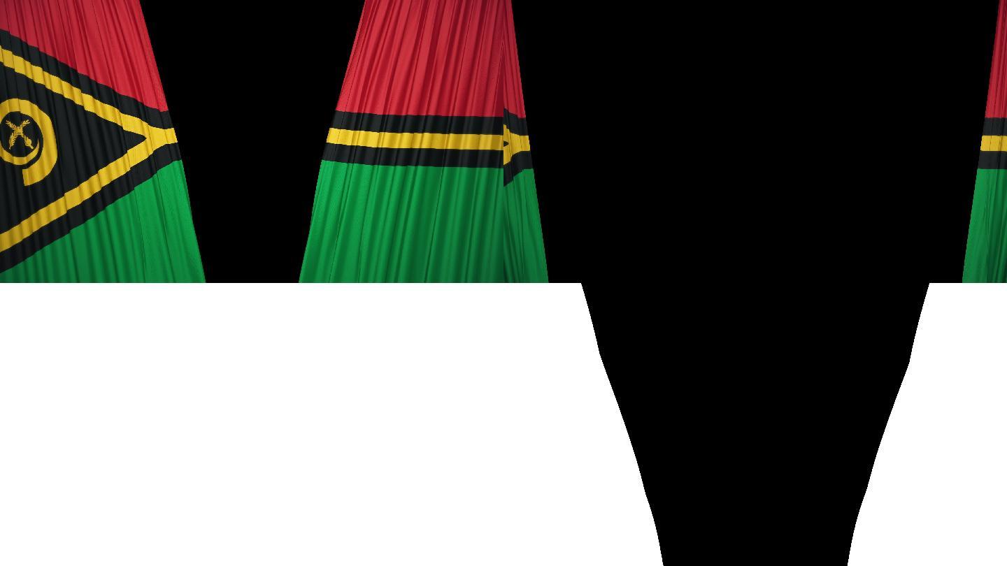 瓦努阿图国旗窗帘布