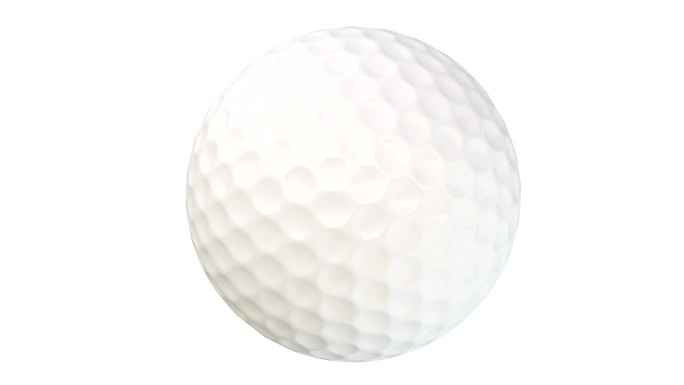 alpha matte旋转高尔夫球的可循环动画视频