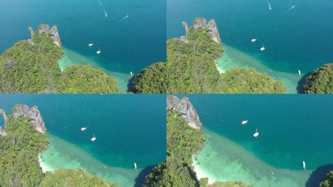 大海 海滩 全景鸟瞰图