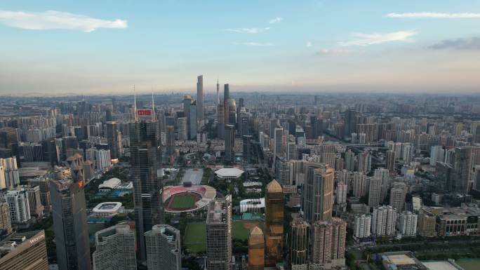 广州轴线全景图城市中心建筑物商业圈