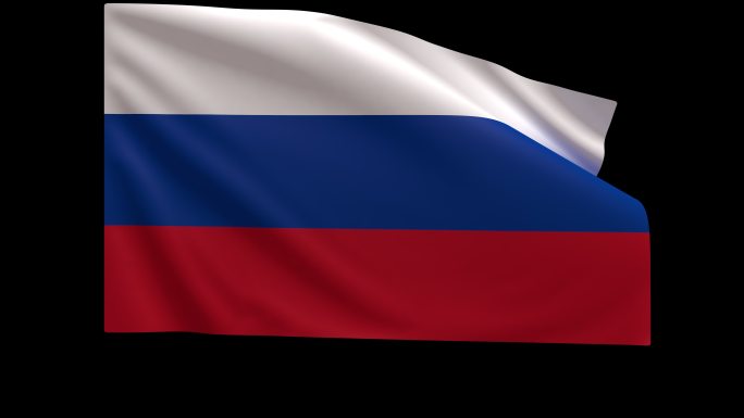 4K俄罗斯旗飘扬Russia-正视
