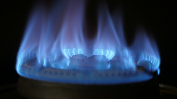 开放式燃气灶烹饪蓝色火焰高温煤气