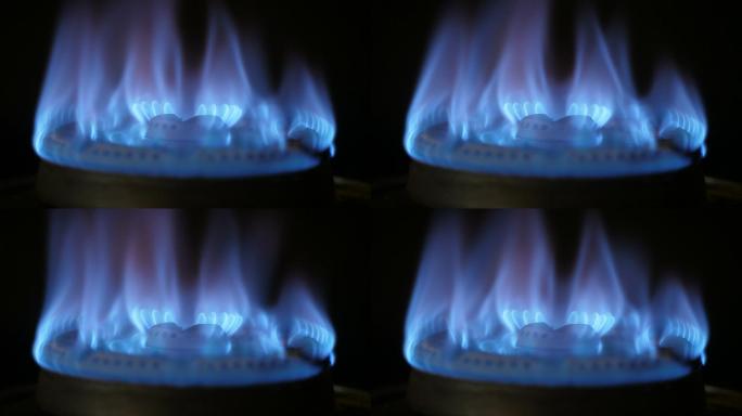 开放式燃气灶烹饪蓝色火焰高温煤气