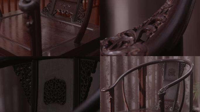 红木太师椅紫檀家具轻奢中式红酸枝皇宫圈椅