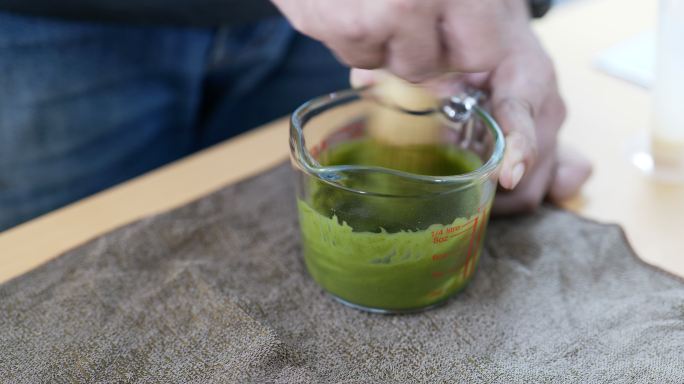 抹茶绿茶抹茶制作抹茶拿铁