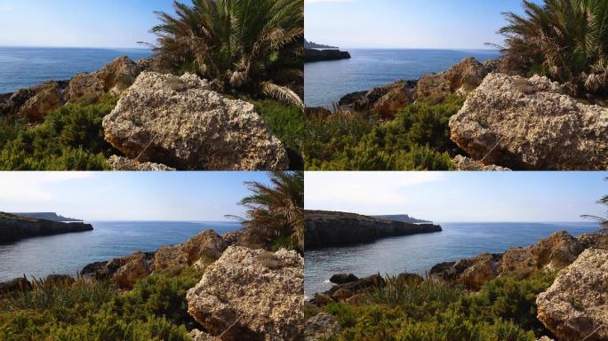阳光明媚的波比悬崖，马耳他