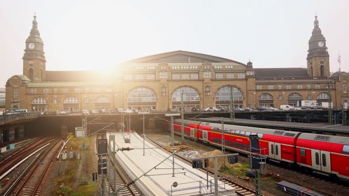 汉堡火车站，timelapse