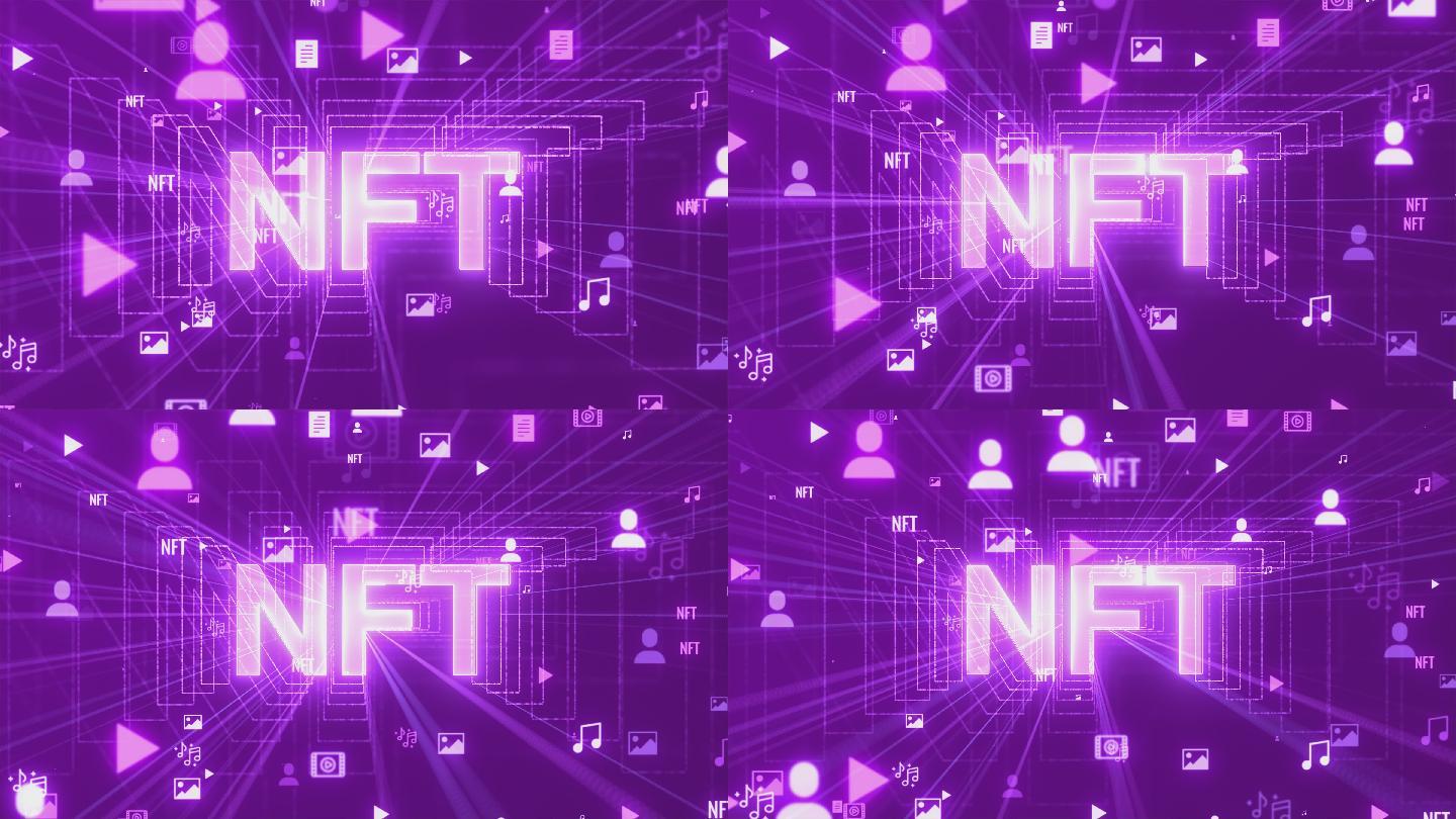 NFT动画库存视频
