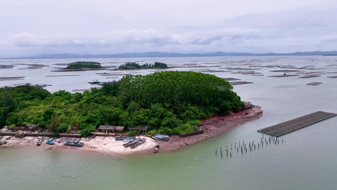 广西防城港珍珠湾养殖基地风光