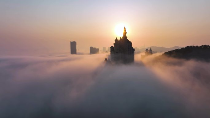 大连城堡酒店 云海 平流雾