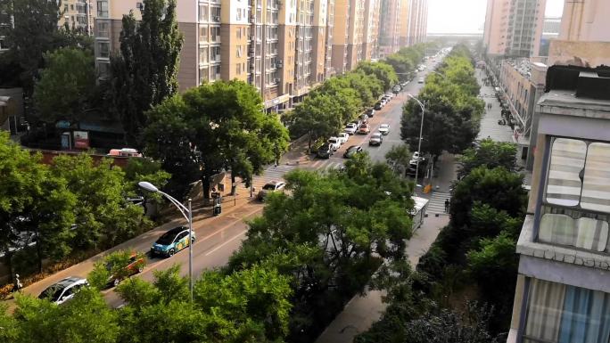 车流人流延时摄影 北京生活小区