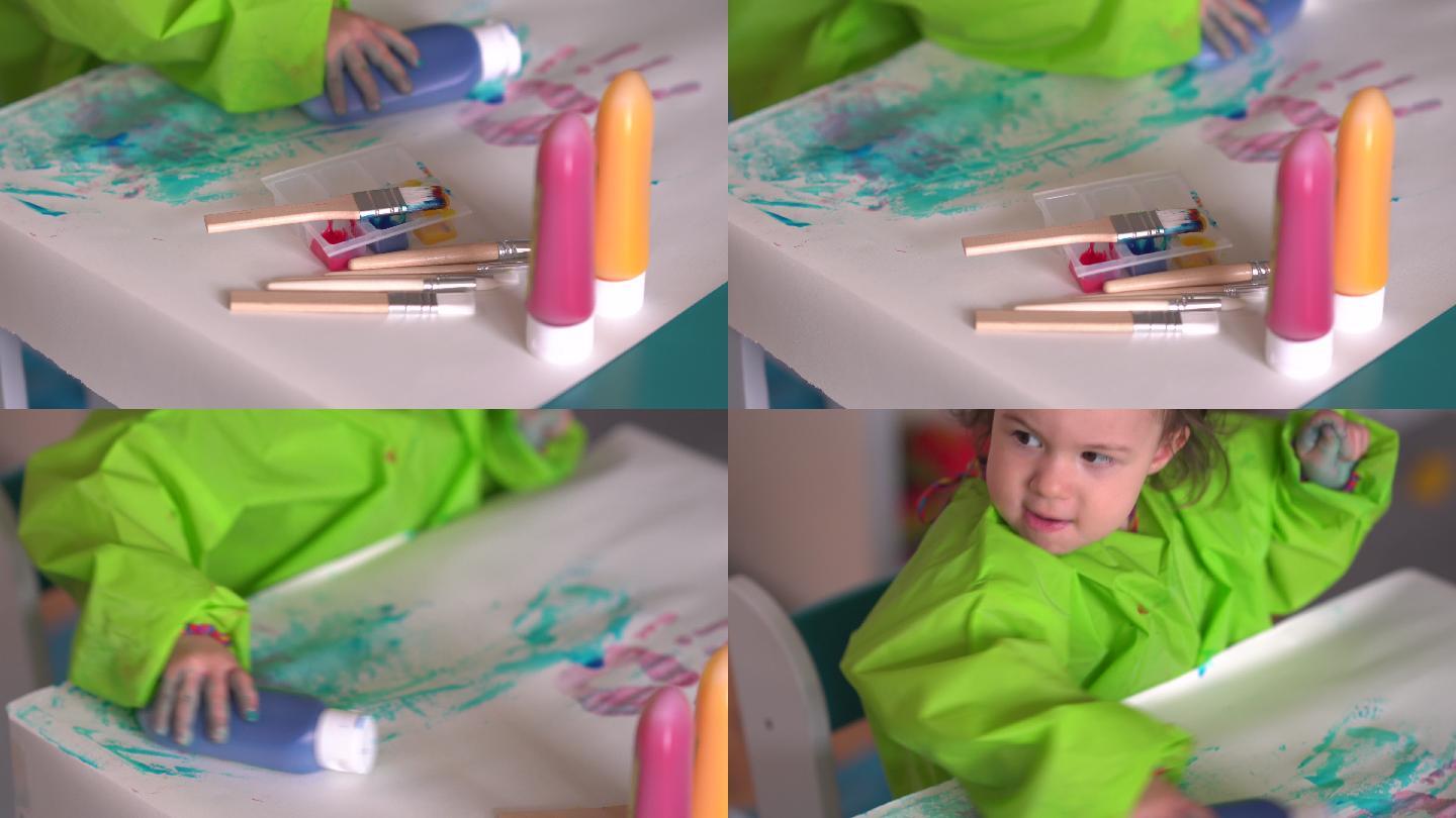 小女孩绘画创作启蒙