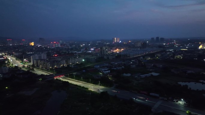 湘乡市城市新貌夜景-4