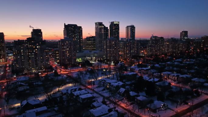 加拿大多伦多北约克夜景图片