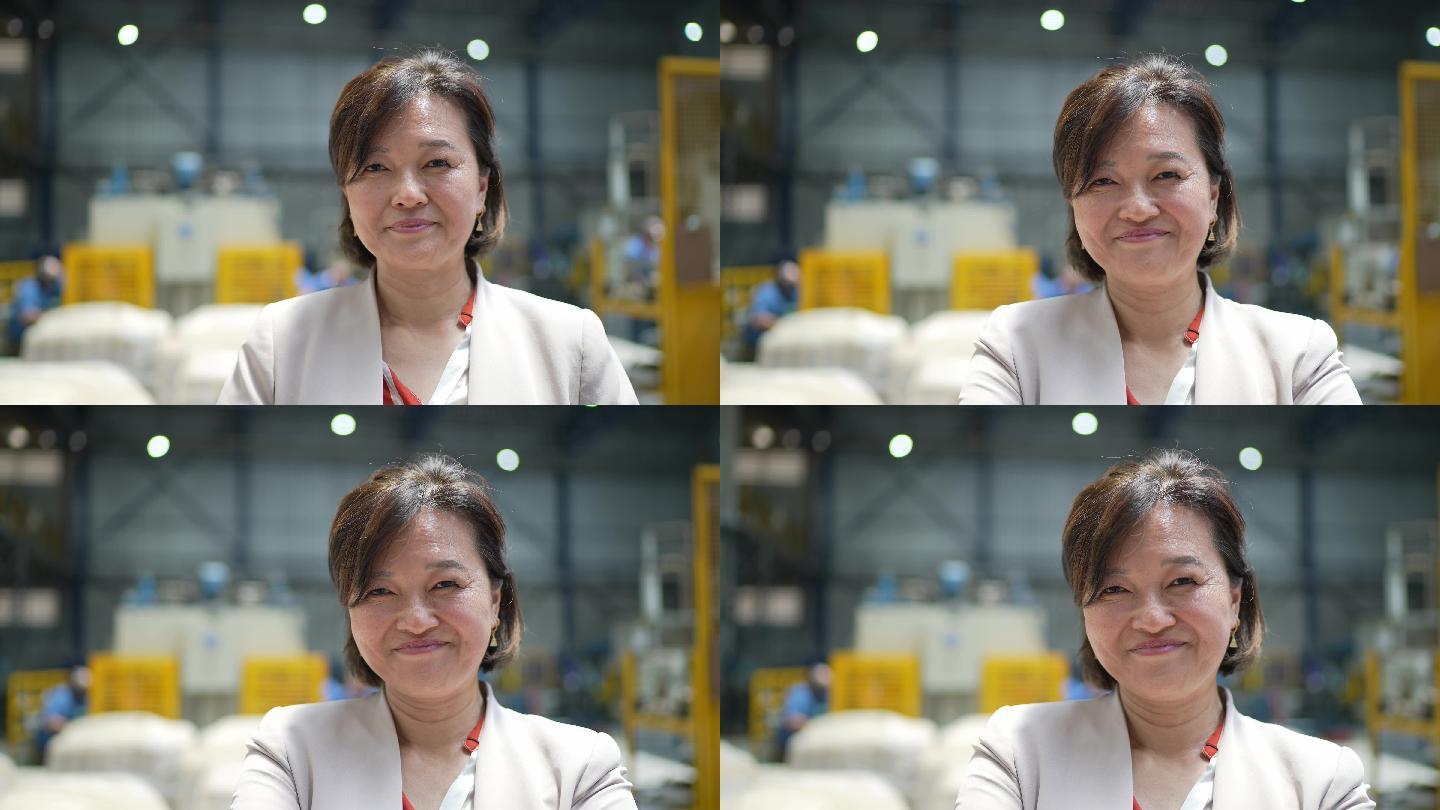 工厂/行业的成熟女性肖像