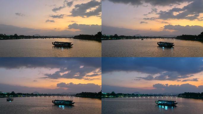 越南香水河上的日落