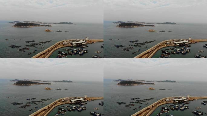 福建漳州龙海岛美避风坞渔船