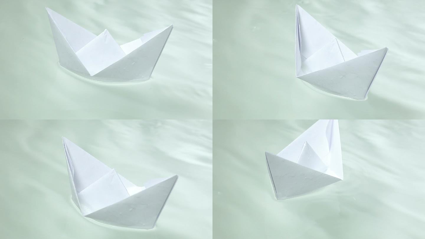 水上纸船折纸小船